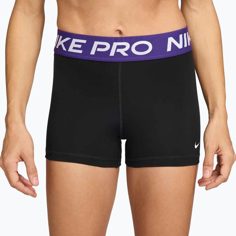 Damen-Shorts Nike Pro 365 3" black/court purple/white