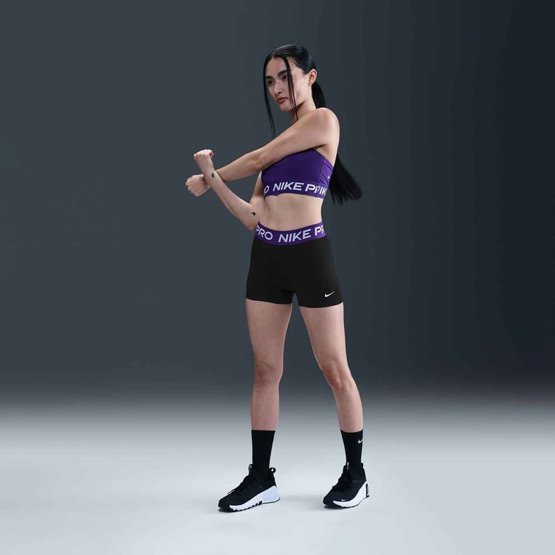 Damen-Shorts Nike Pro 365 3" black/court purple/white 2