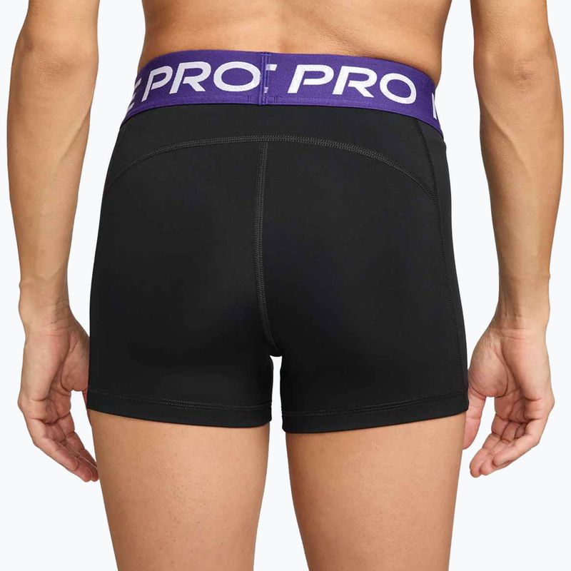 Damen-Shorts Nike Pro 365 3" black/court purple/white 3