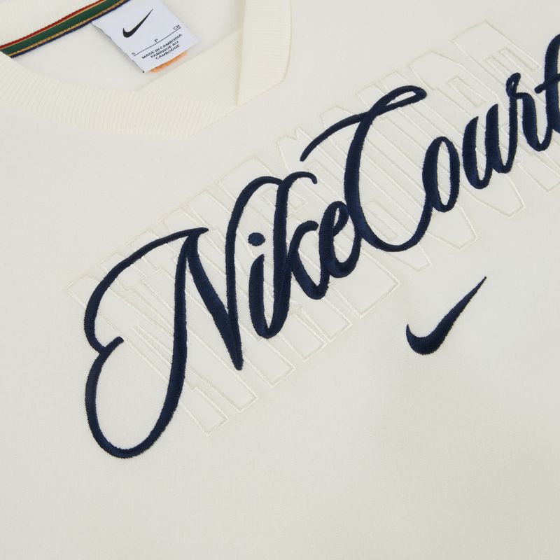 Damen-Sweatshirt Nike Court Collection French Terry Crew Neck sail/midnight navy 6