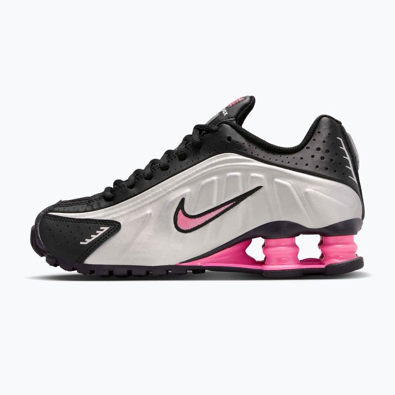 Schuhe Nike Shox R4 black/pinksicle/metallic silver 9