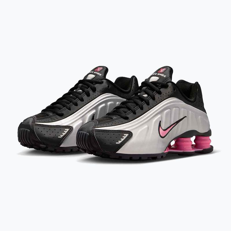 Schuhe Nike Shox R4 black/pinksicle/metallic silver 10