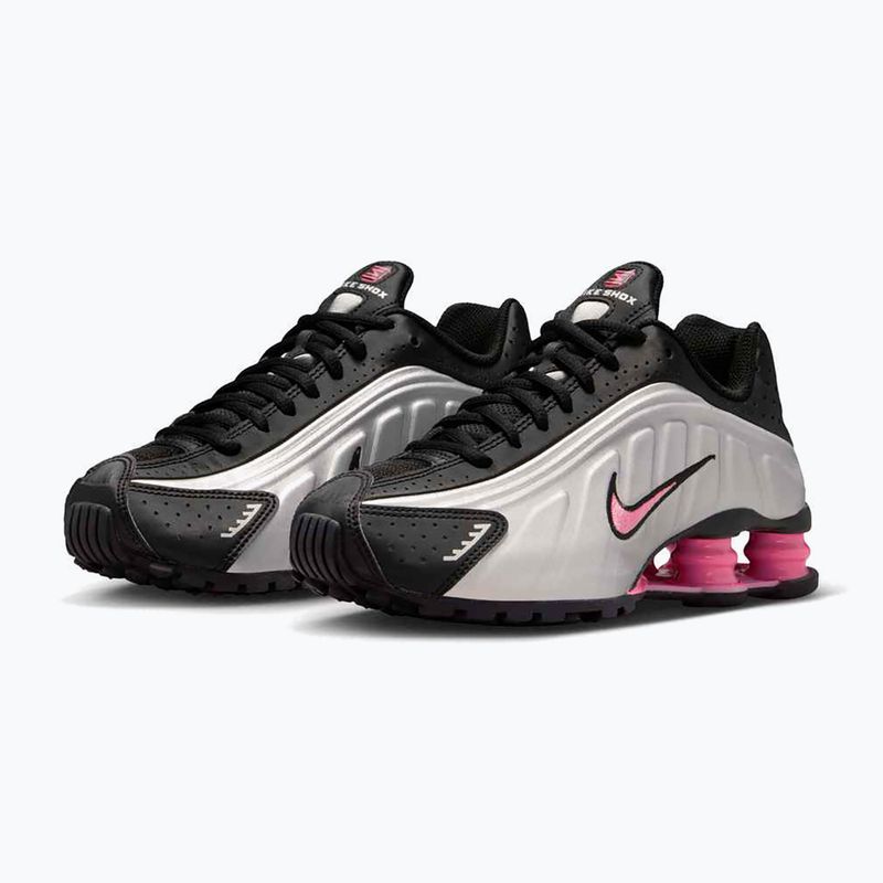 Schuhe Nike Shox R4 black/pinksicle/metallic silver 12