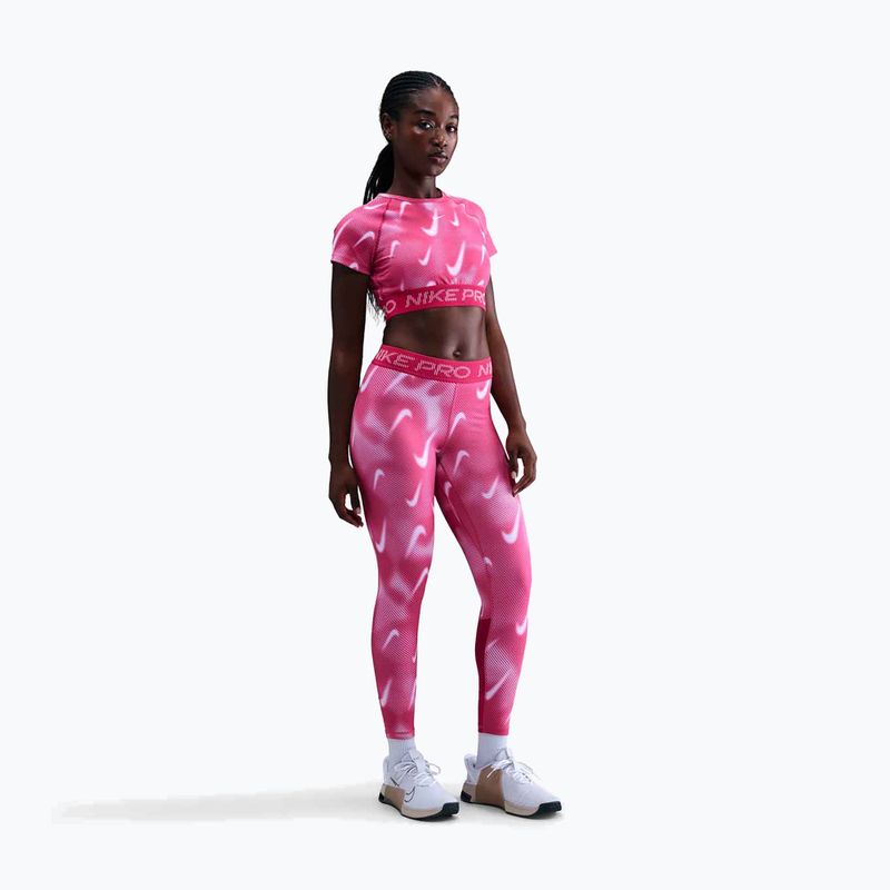 Damen-Trainingsleggings Nike Pro Mid-Rise 7/8 rush pink/pink foam/white