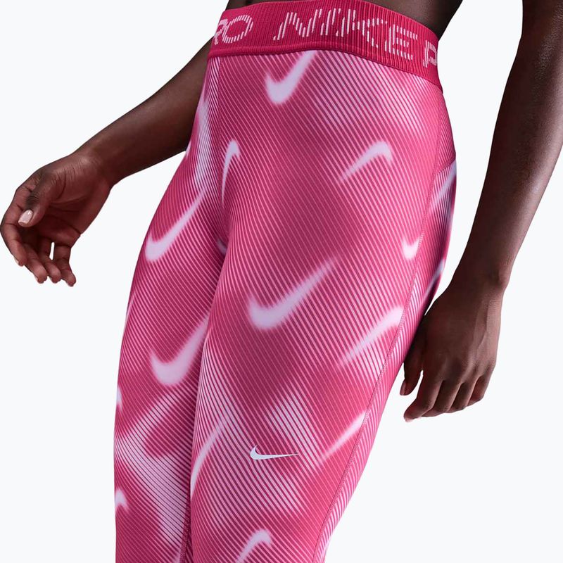 Damen-Trainingsleggings Nike Pro Mid-Rise 7/8 rush pink/pink foam/white 4
