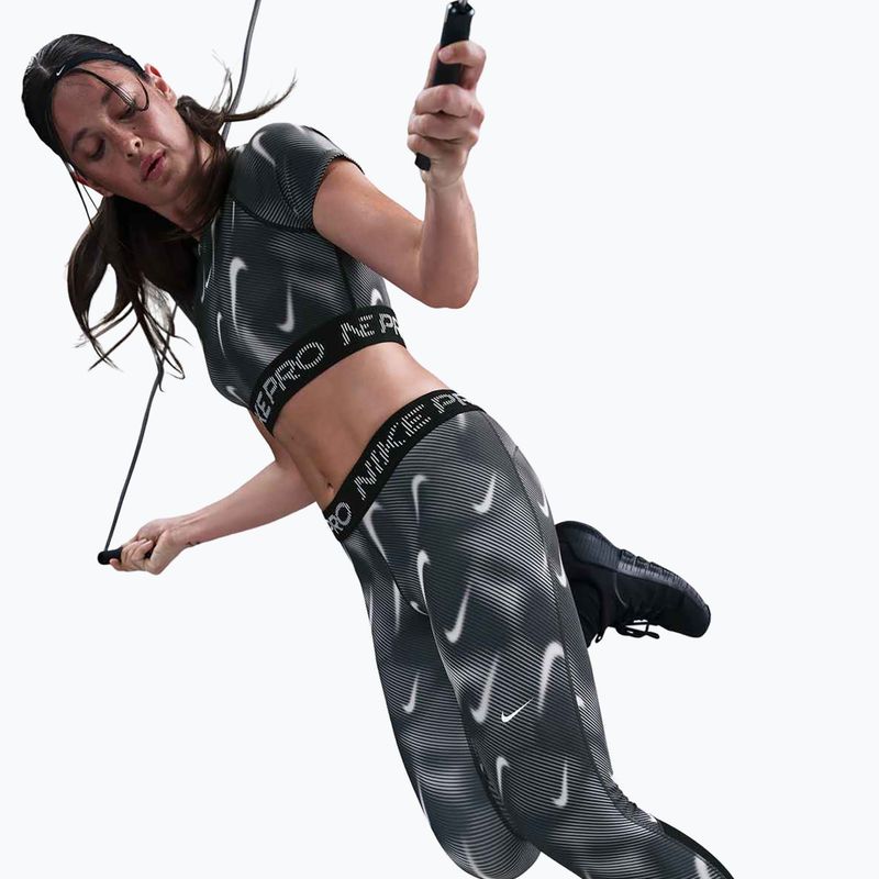 Damen Trainingsleggings Nike Pro Mid-Rise 7/8 black/white/white 6