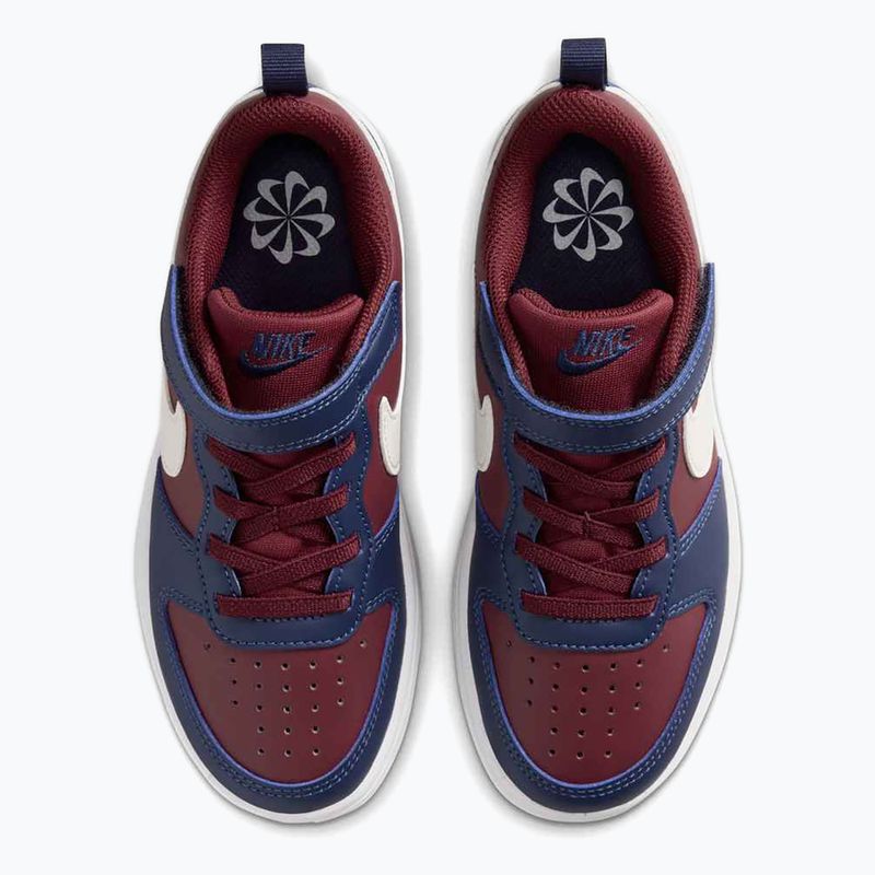 Nike Court Borough Low Kinderschuhe Recraft Dunkles Team Rot/Soft Pearl/Midnight Navy 10