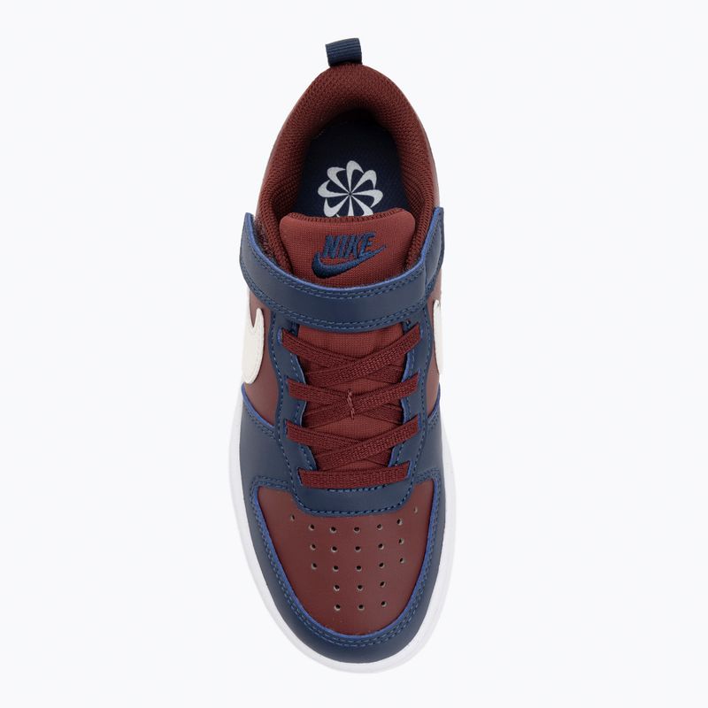 Nike Court Borough Low Kinderschuhe Recraft Dunkles Team Rot/Soft Pearl/Midnight Navy 5