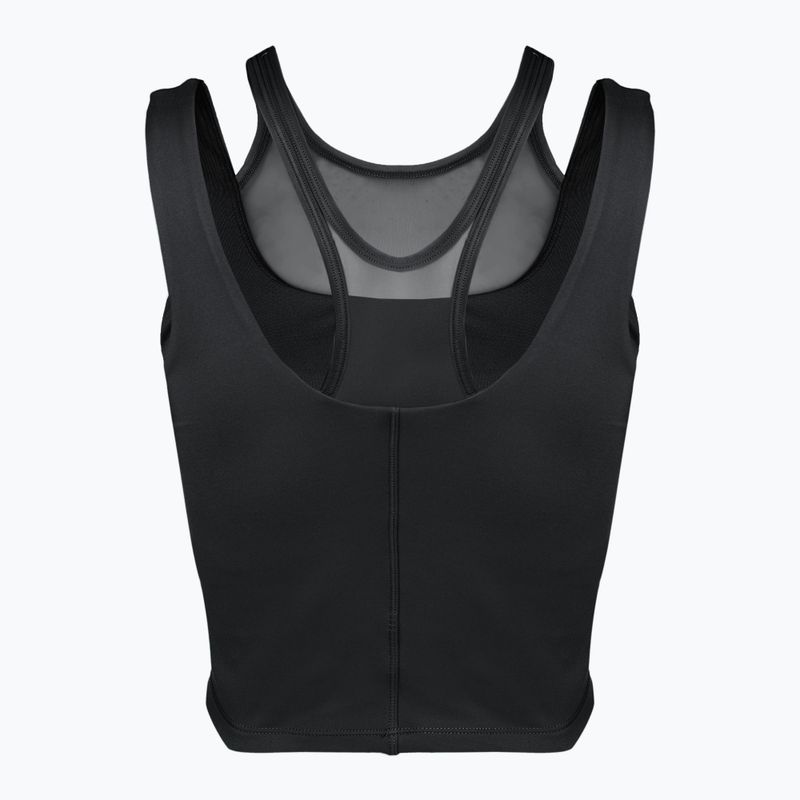 Damen Trainingstop Nike One Fitted Dri-Fit Cropped Tank schwarz/dunkel rauchgrau 7