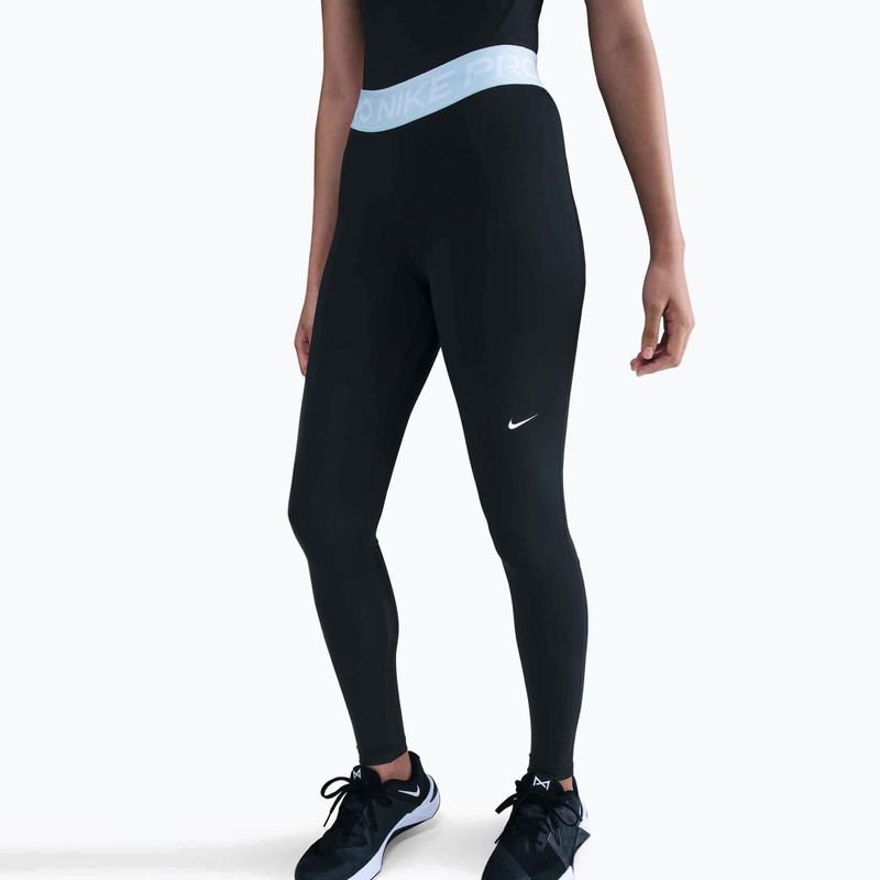 Damen-Leggings Nike Pro 365 Tight black/celestine blue/white