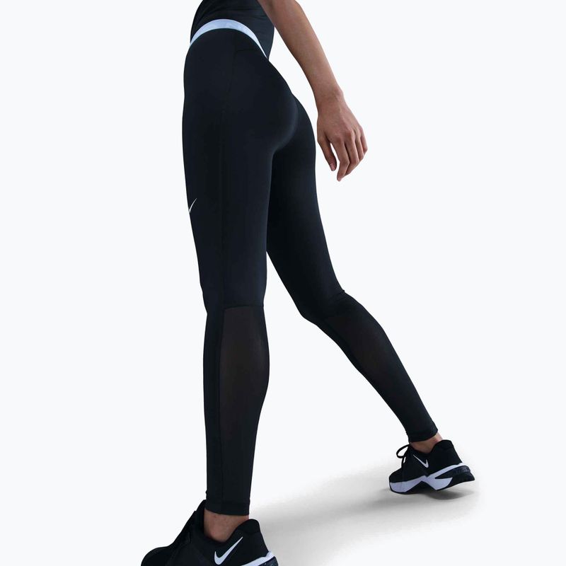 Damen-Leggings Nike Pro 365 Tight black/celestine blue/white 4