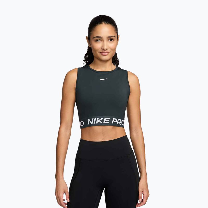 Damen-Trainingsshirt Nike Pro Dri-Fit seaweed/white