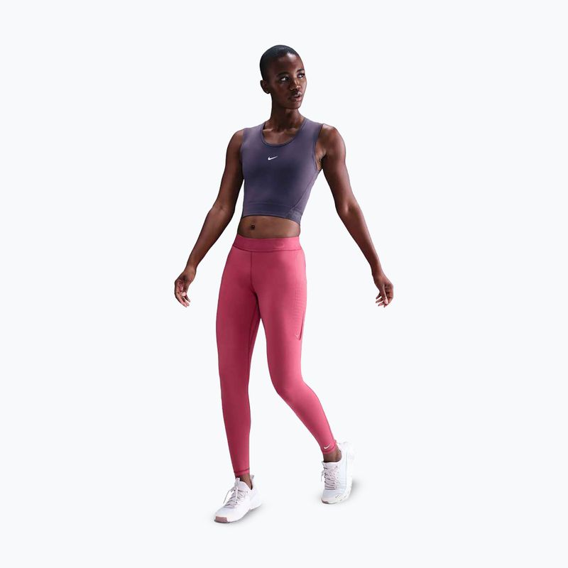 Damen Trainingsleggings Nike Pro Mid-Rise Sweet Beet/White 2
