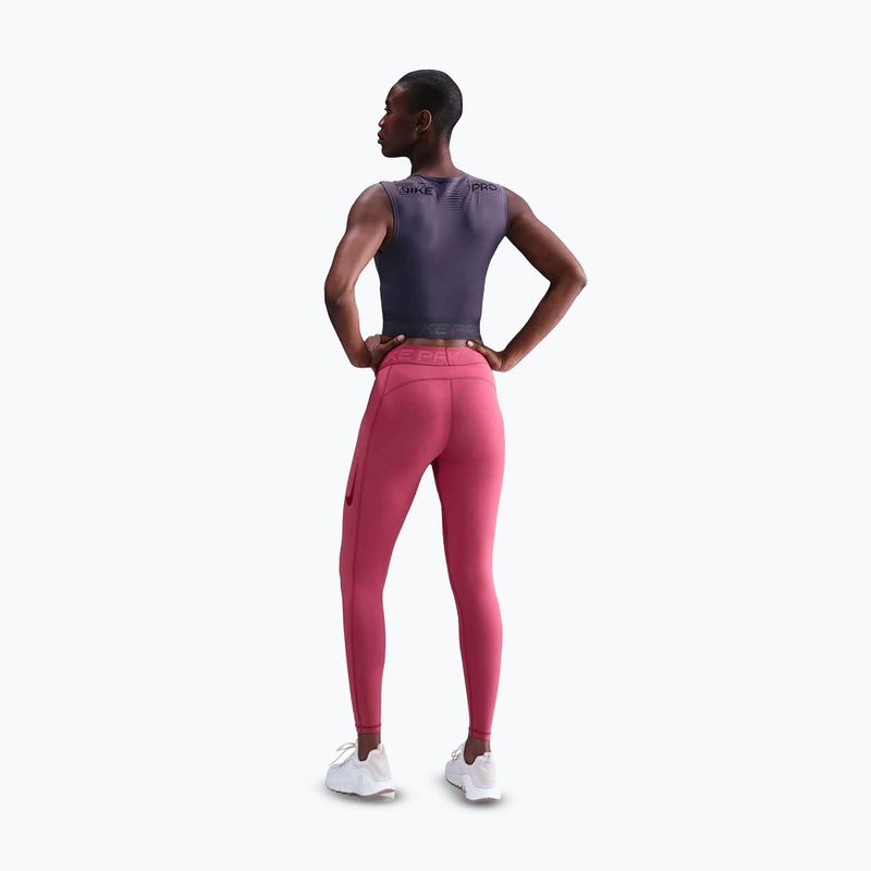 Damen Trainingsleggings Nike Pro Mid-Rise Sweet Beet/White 3