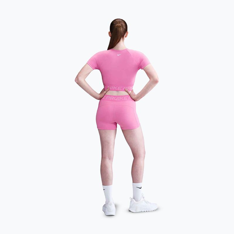 Nike Pro Dri-Fit Grafik Cropped verspieltes rosa/rosa Schaumstoff/weißes Damen Trainingstop 3