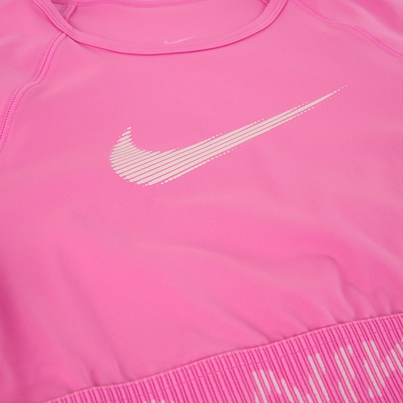 Nike Pro Dri-Fit Grafik Cropped verspieltes rosa/rosa Schaumstoff/weißes Damen Trainingstop 9