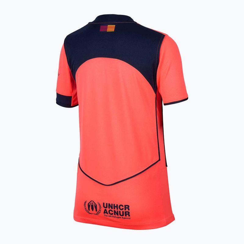 Kinder-Fußballtrikot Nike FC Barcelona 2025/26 Stadium Third Jr bright mango/midnight navy/midnight navy 2