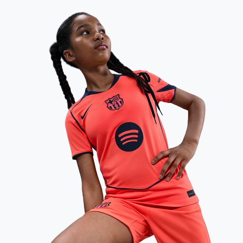 Kinder-Fußballtrikot Nike FC Barcelona 2025/26 Stadium Third Jr bright mango/midnight navy/midnight navy 6