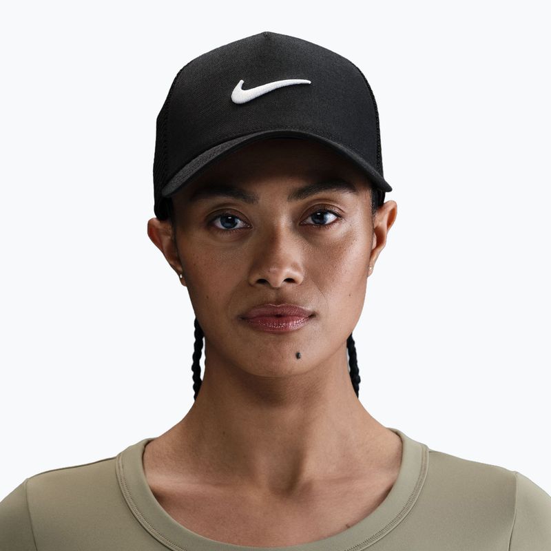 Herren Baseballcap Nike Rise Structured Trucker black/black/white 5