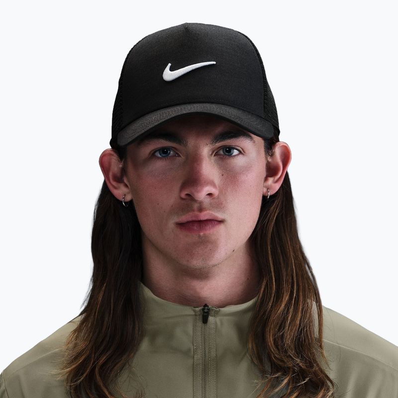 Herren Baseballcap Nike Rise Structured Trucker black/black/white 7
