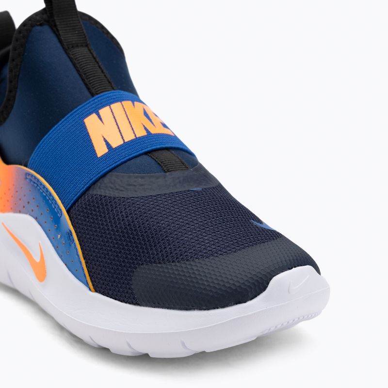 Nike Flex Runner 4 Mitternachtsnacht Marine/Total Orange/Game Royal Kinderschuhe 7