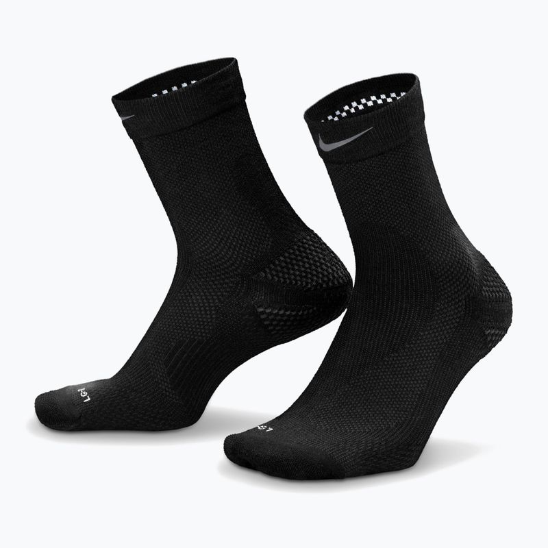 Socken Nike Running Wool Micro Crew black/dark smoke grey