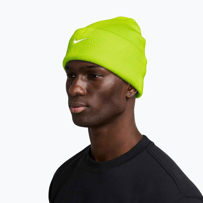 Wintermütze Nike Peak Swoosh Beanie cyber/white 3