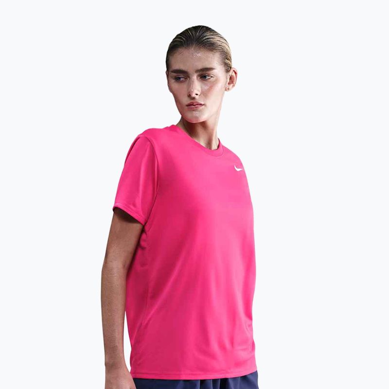 Damen Trainings-T-Shirt Nike Dri-Fit Rush Pink/White