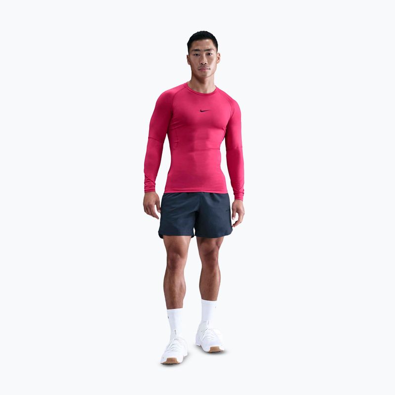 Herren-Trainings-Longsleeve Nike Pro Dri-Fit Tight Fitness rush pink/black 2