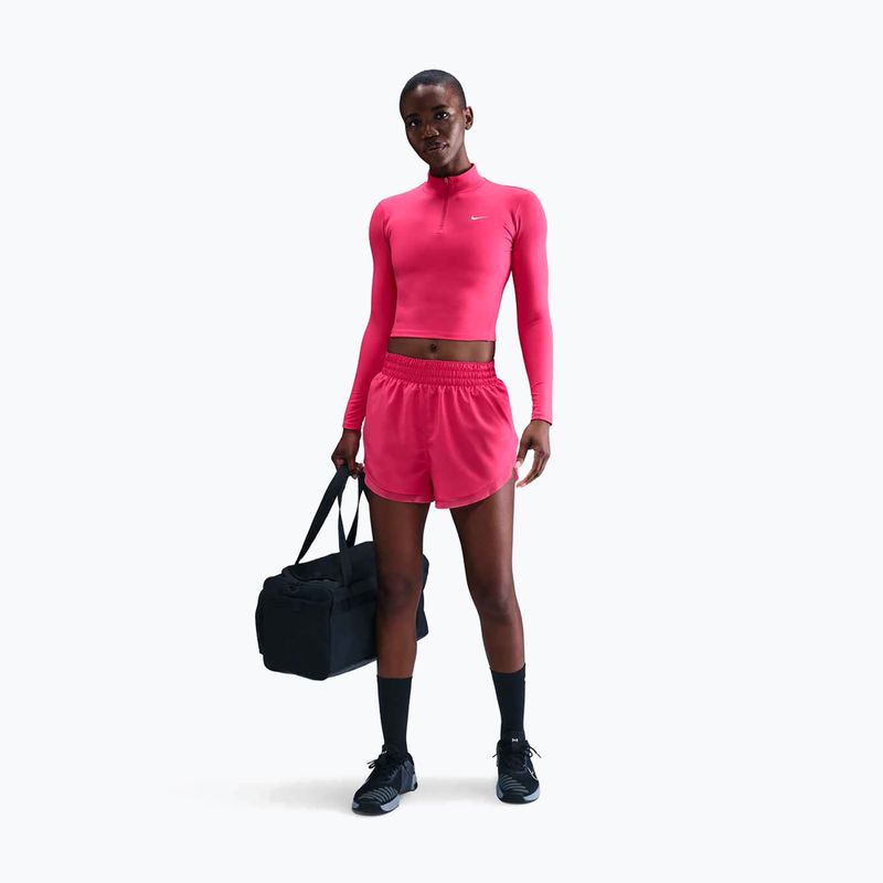 Damen‑T‑Shirt Nike One Fitted Dri-Fit 1/4 Zip Mid Layer rush pink/white 2