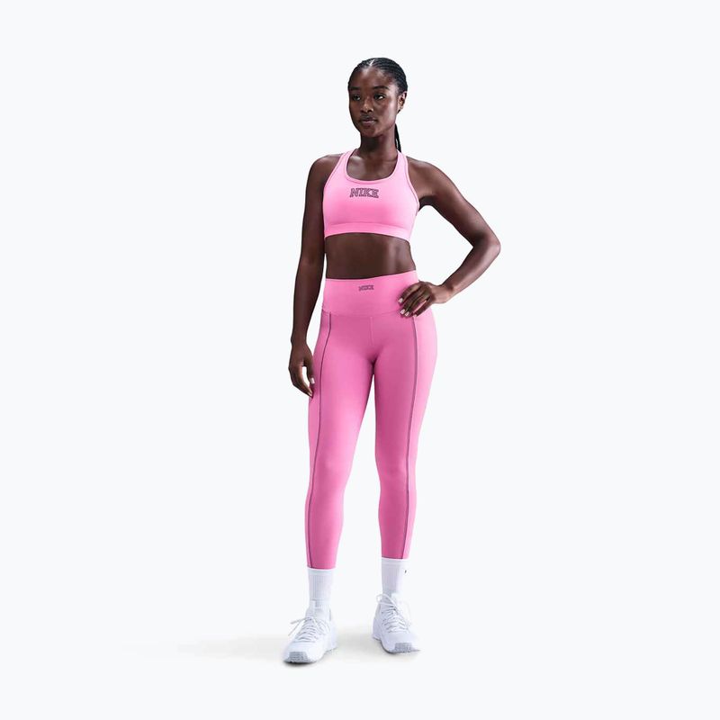 Damen-Leggings Nike One High-Waisted playful pink 2