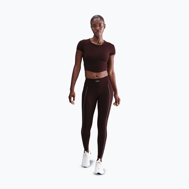 Damenleggings Nike One High-Waisted burgundy crush 2