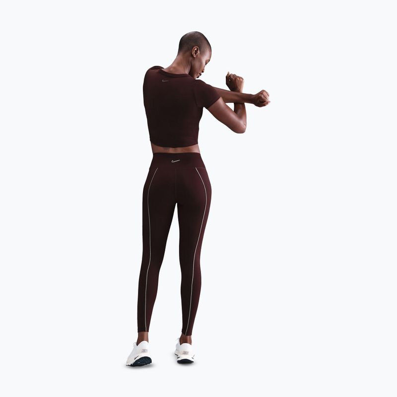 Damenleggings Nike One High-Waisted burgundy crush 3