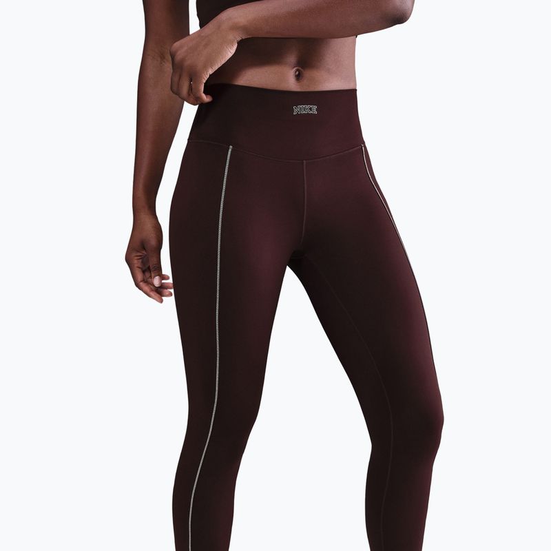 Damenleggings Nike One High-Waisted burgundy crush 4