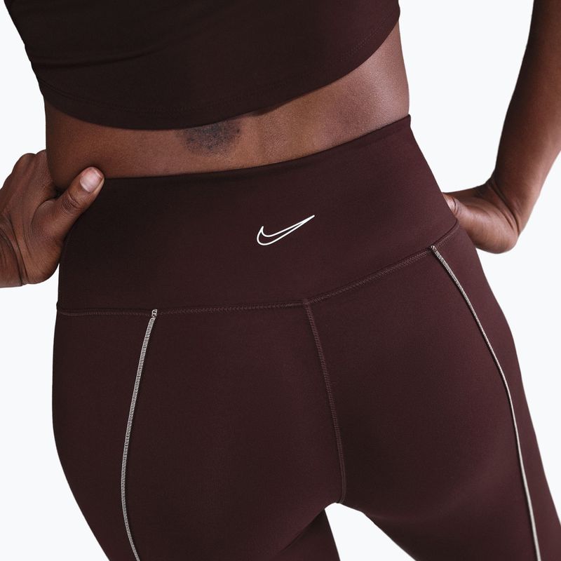 Damenleggings Nike One High-Waisted burgundy crush 5