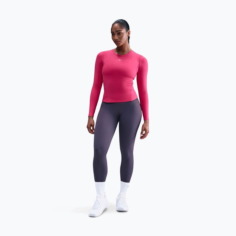 Damen-Longsleeve Nike One Fitted Dri-Fit rush pink/white 2