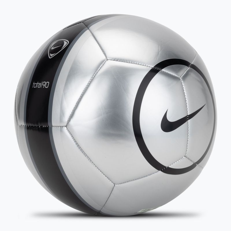 Fußball Nike Academy T90 Metallic '26 metallic silver/black/black Größe 5 2