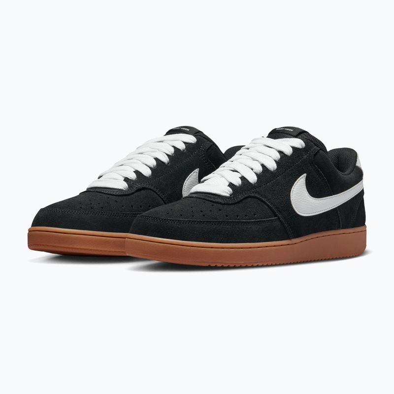 Herren Schuhe Nike Court Vision Low FL black/gum med brown/white 10