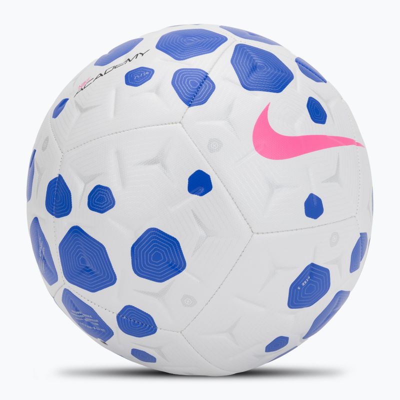 Fußball Nike Academy White/Racer Blue/Pink Blast Größe 5 2
