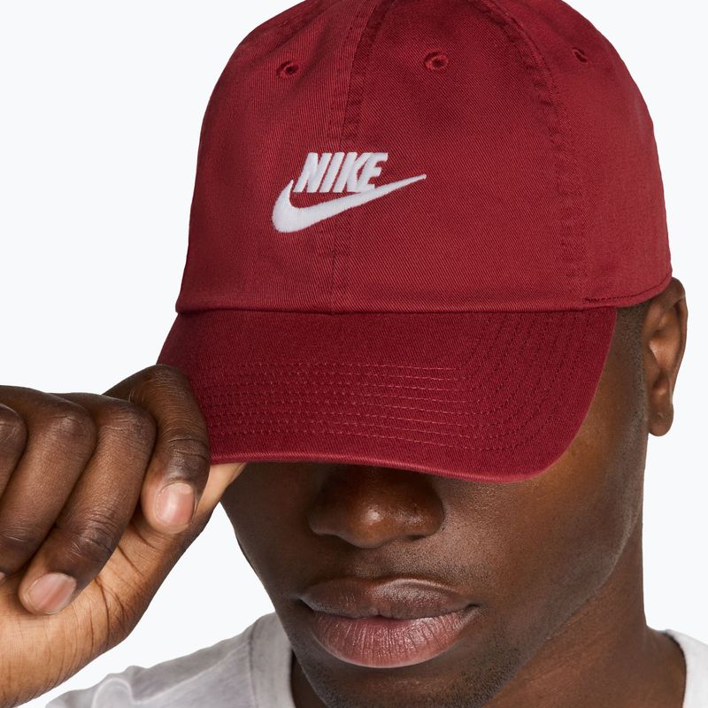 Basecap Nike Club Unstructured Futura Wash team crimson/white 4