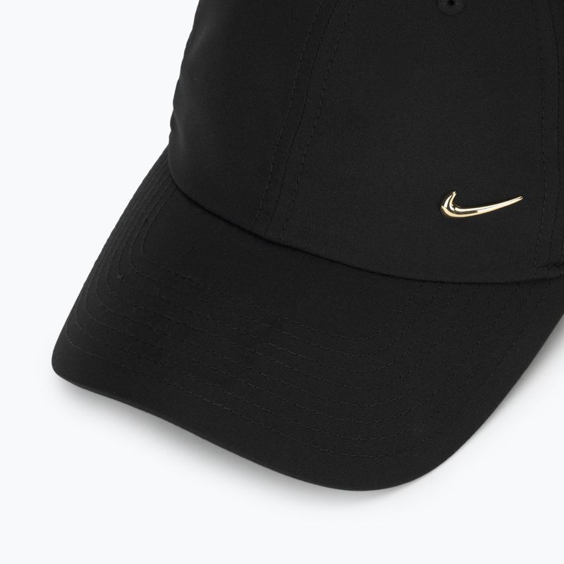 Basecap Nike Dri-Fit Club Unstructured Metal Swoosh black/metallic gold 3