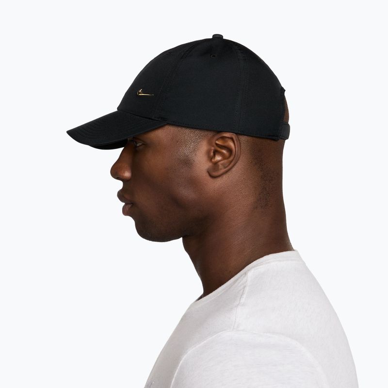 Basecap Nike Dri-Fit Club Unstructured Metal Swoosh black/metallic gold 5