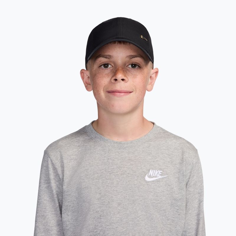 Kinder-Basecap Nike Dri-FIT Club black/flt gold 6
