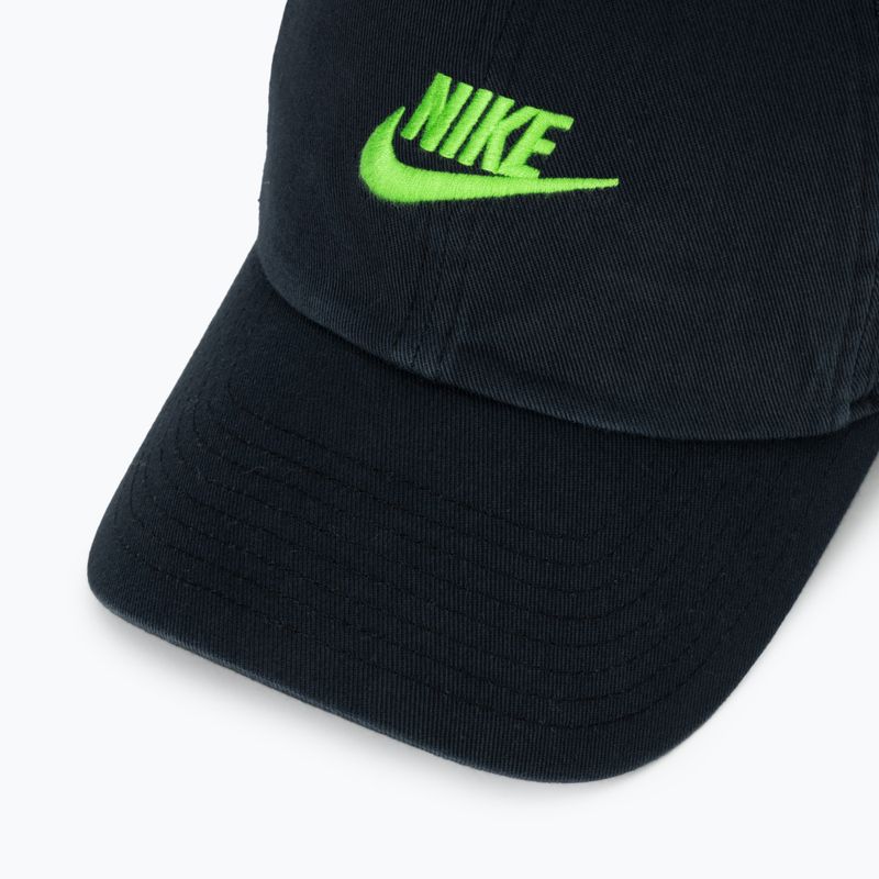 Cap Nike Club Unstructured Futura Wash black/mean green 3