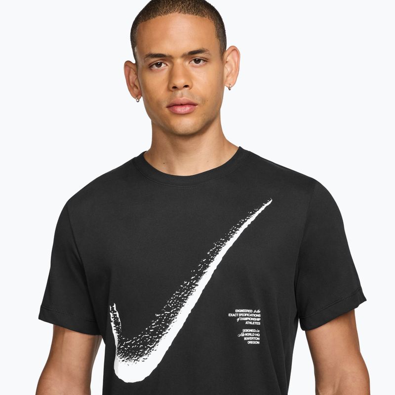 Herren Trainings-T-Shirt Nike HBR Dri-FIT Black/White 3