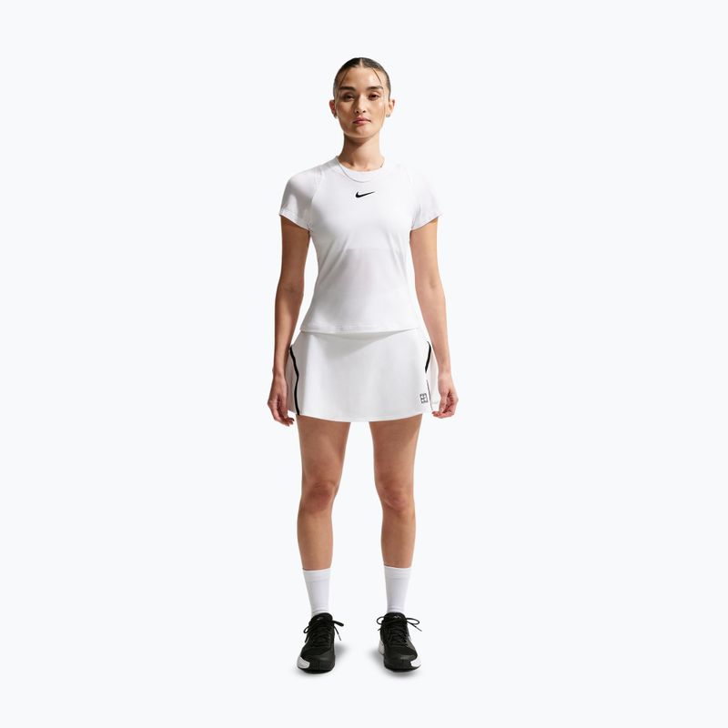 Tennissrock Nike Court Advantage Dri-Fit High Waisted white/black 2
