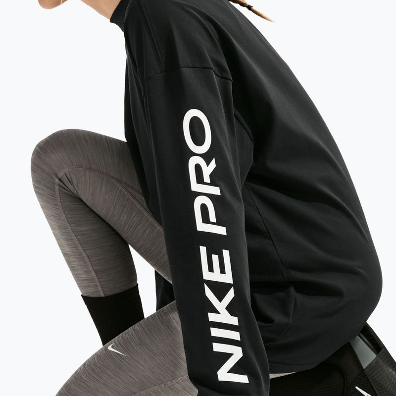 Damen-Longsleeve Nike Dri-Fit black/white 6