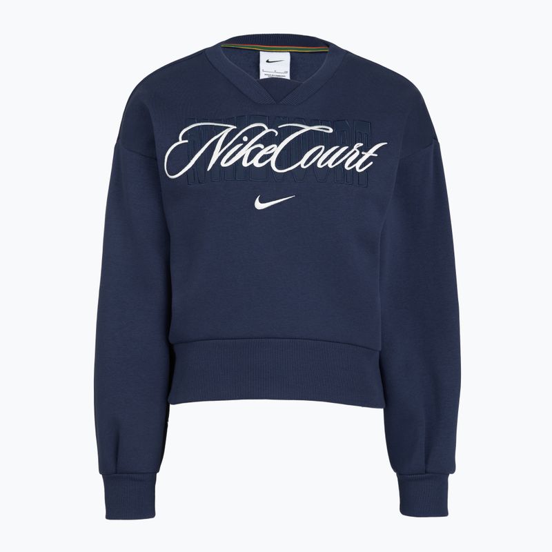 Damen-Sweatshirt Nike Court Collection French Terry Crew Neck midnight navy/sail 4