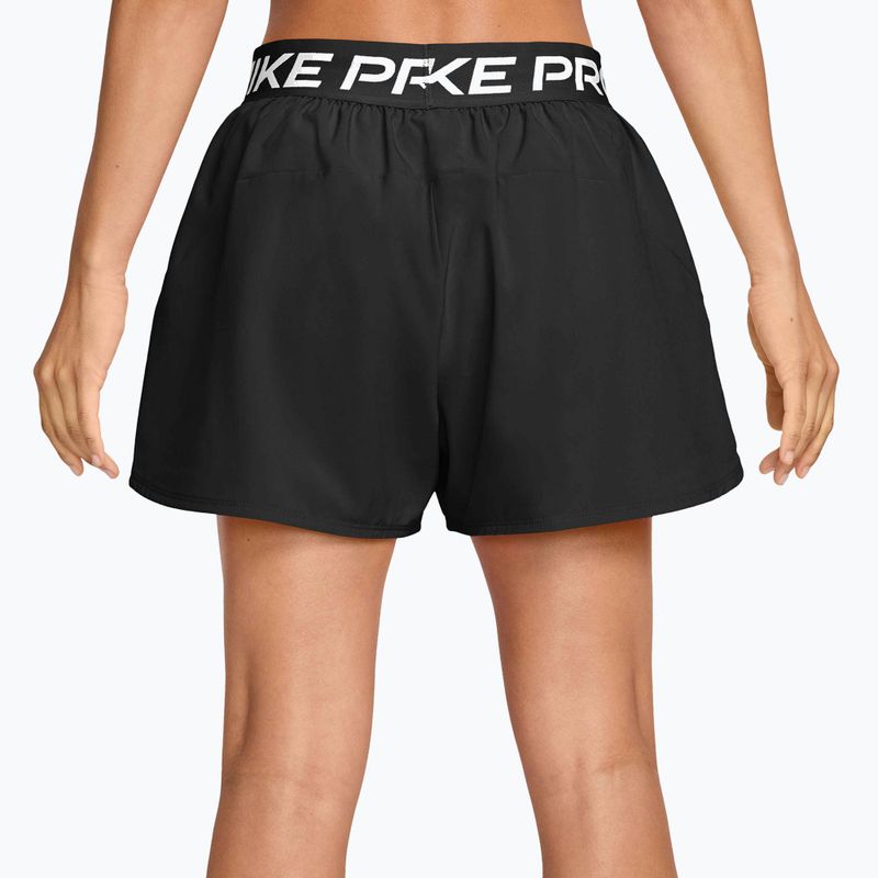 Damen-Trainingsshorts Nike Pro Dri-Fit Mid-Rise Brief-Lined 3" black/white 2