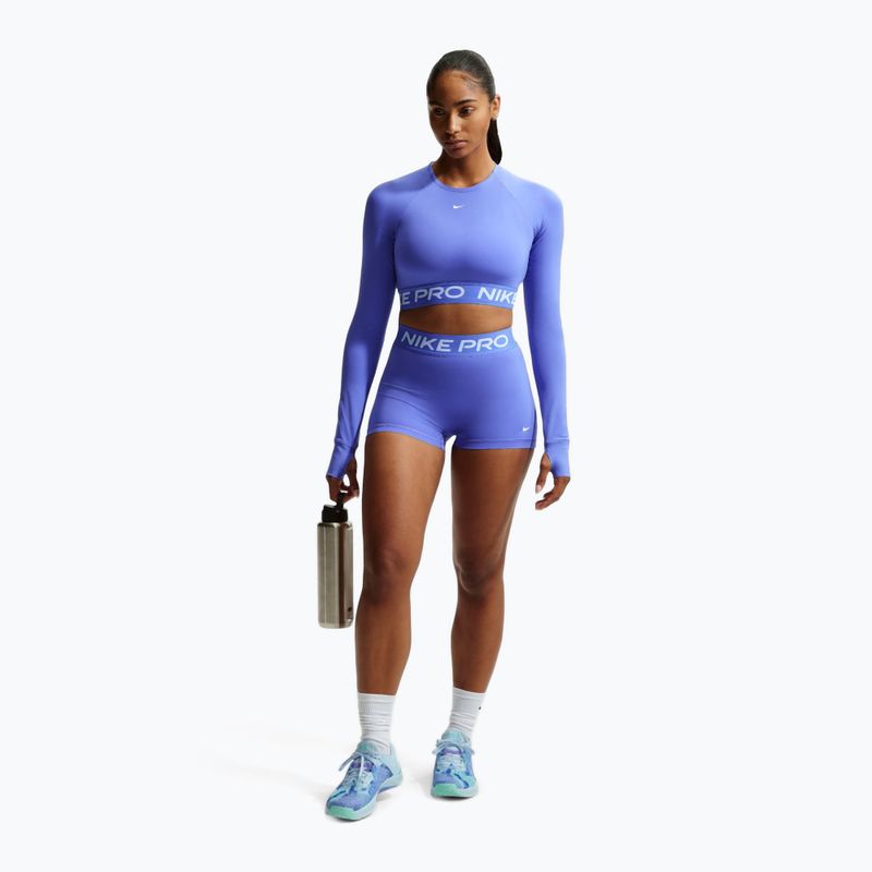 Damen-Biker-Shorts Nike Pro Mid-Rise Biker 3" sapphire/white 2